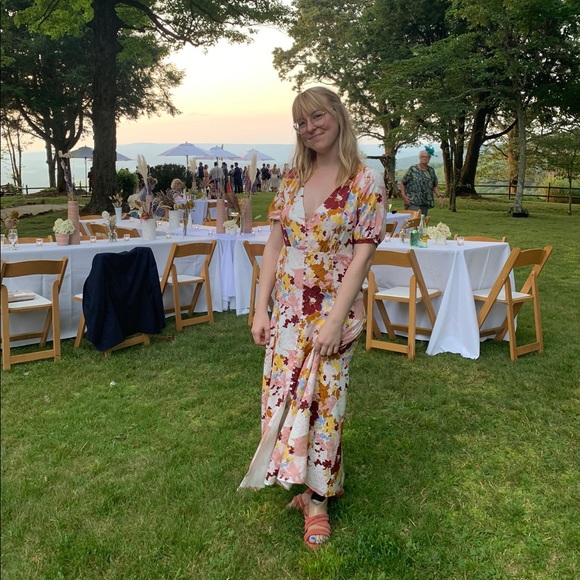 SOLD Sezane Sollie Dress - watercolor - Picture 2 of 3